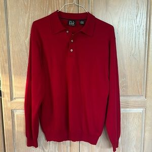 Wool Henley Pullover Sweater Men's M